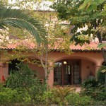 Patio dell'Agriturismo Diciocco in Toscana tra la campagna e il mare