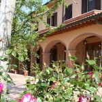 Patio dell'Agriturismo Diciocco in Toscana tra la campagna e il mare